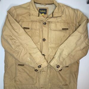 Cabella’s Distressed Tan Sherpa Lined Men’s Jacket Sz XL